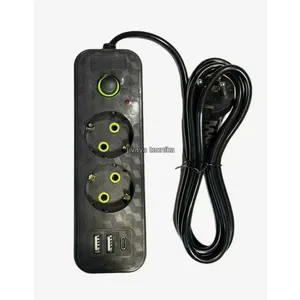 Удлинитель сетевой 2 евро розетки+ USB+Type C