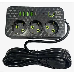 Удлинитель сетевой 3 евро розетки+ USB+ Type-C 3м